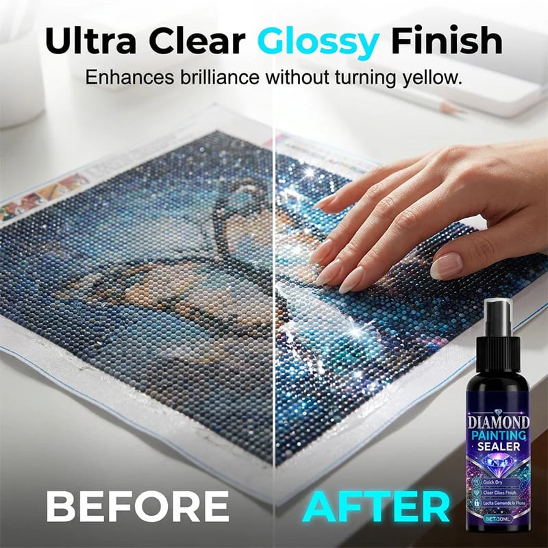 💎✨ Diamond Art Sealer Spray – Locks Beads, Glossy Finish, Fast‑Drying &amp; Long‑Lasting
