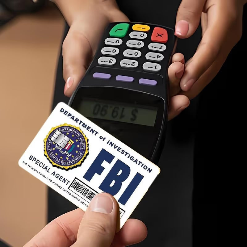 🔥Secret Agent Card Skins Kit: FBI/ICE Designs • Cosplay & Gift Stickers