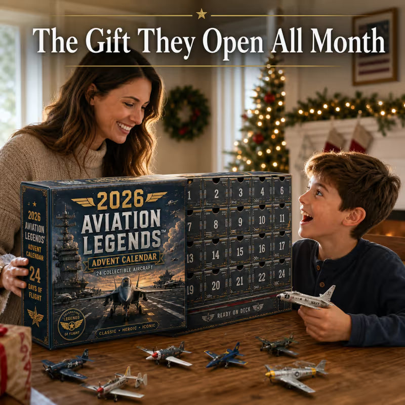 🎄💥2026 Aviation Legends 24-Day 2D Aircraft Advent Calendar – 24 Collectible Airplane Surprises for Aviation Fans