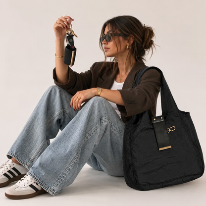 Transformable Bag – Stylish Vegan Leather Tote & Keychain Charm