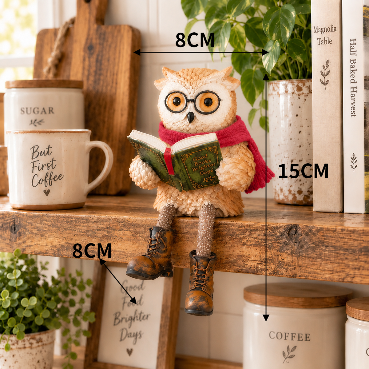 🦉 Cute ornamental figure of a reading owl