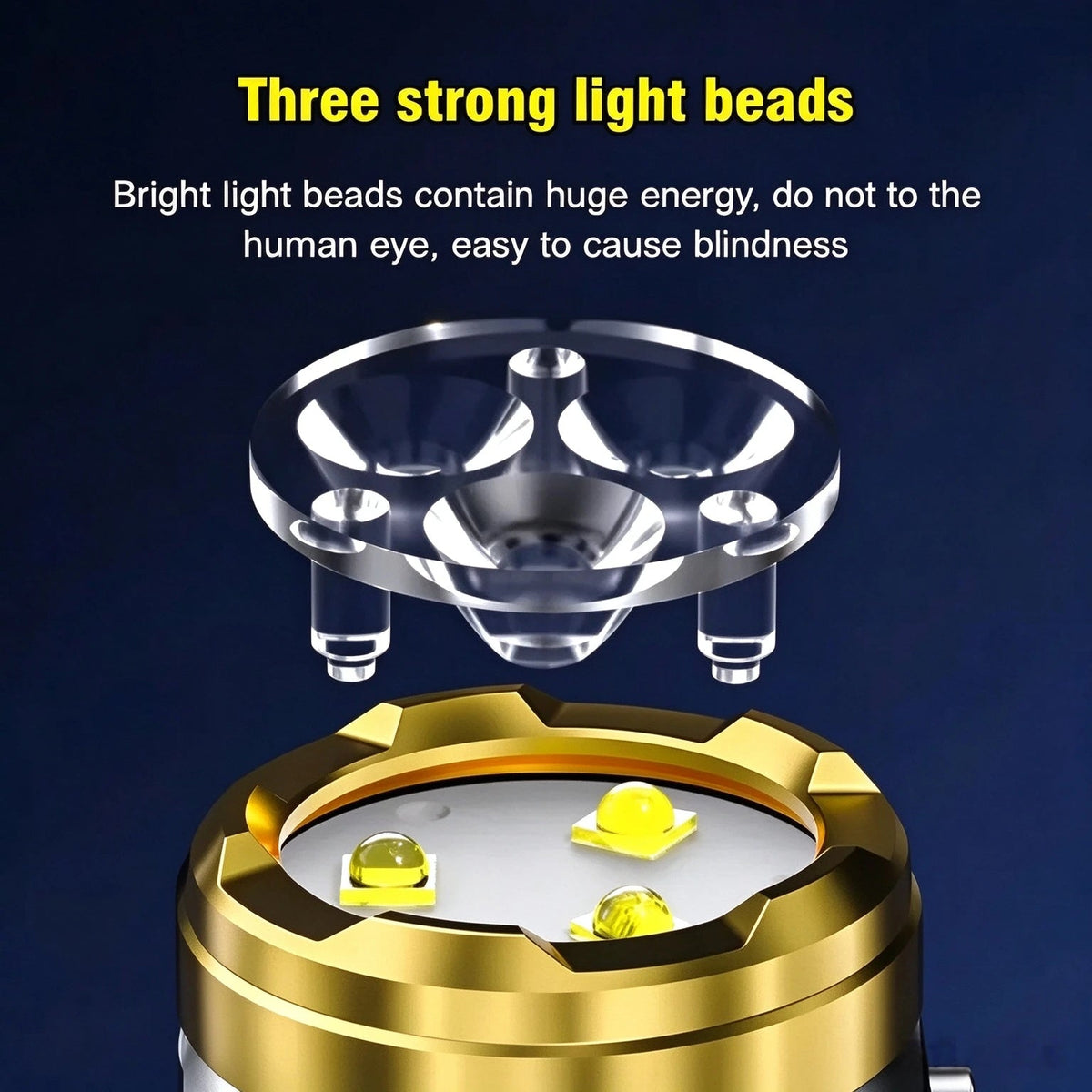 🔥 - Three-eyed Monster Mini Flash Super Power Flashlight