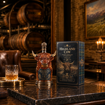 🔥✨Limit to Sale✨ 🔥Highland Cow Private Cask 21 Years Whisky Bottle