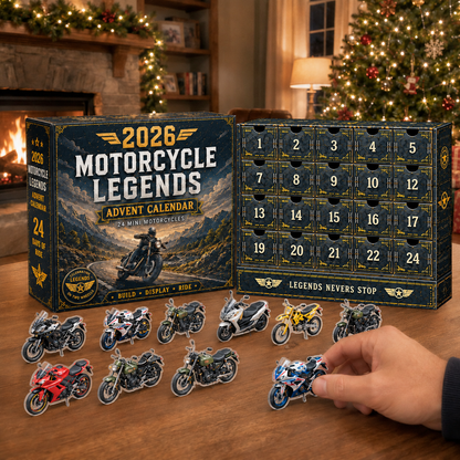 🎁 2026 Motorcycle Legends Advent Calendar | 24‑Day Mini Motorcycle Model Collection(2D-Modelle)