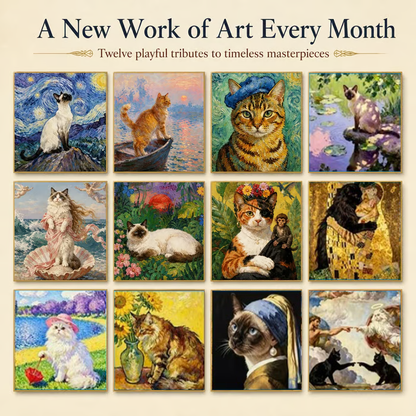 🐱 2027 Cat Art Calendar — 12 Masterpieces Reimagined With A Curious Feline Twist