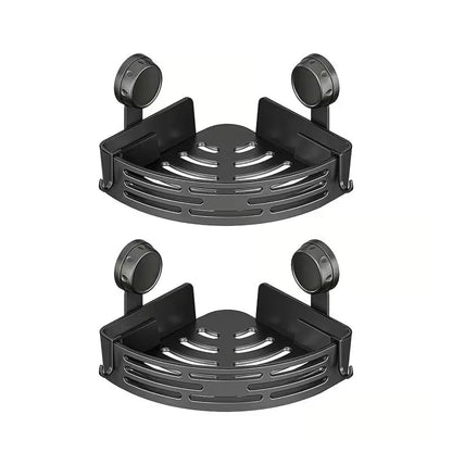 Triangle Suction Cup Shower Caddy ✨No Drill Wall Mount Bathroom Corner Storage Basket