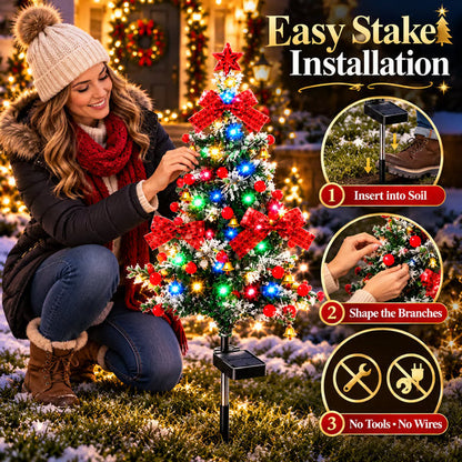 🔥Solar Cedar Christmas Tree Lights| Festive Outdoor Holiday Decor