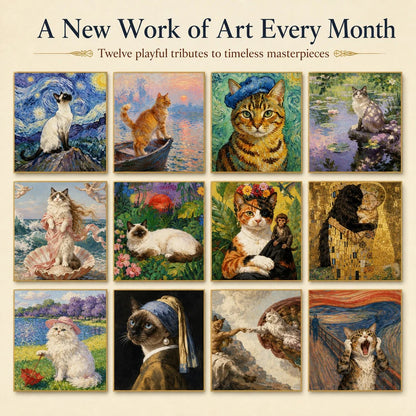 🐱 2027 Cat Art Calendar — 12 Masterpieces Reimagined With A Curious Feline Twist