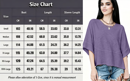 New Arrivals! ☀️ Women's Summer Casual Crewneck Batwing Top – Loose Fit, Cute & Breezy 🌸