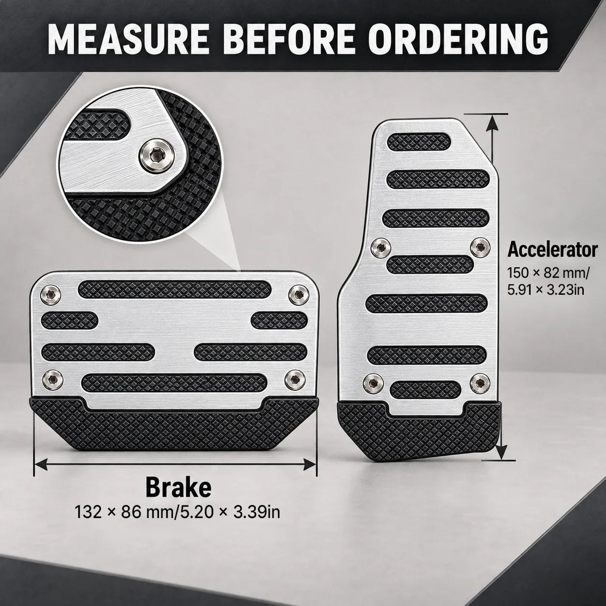 🚗NonSlip Universal Automatic Foot Brake Gas Cover Pad Pedal Accessories Car