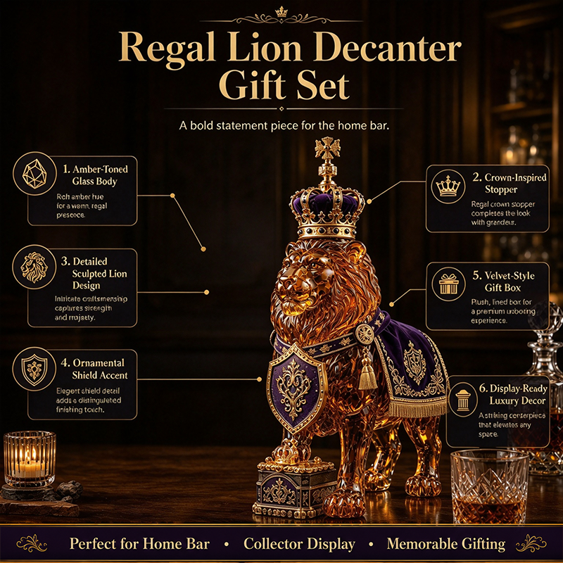 🌎🔥👑Crown 87th Anniversary Royal Lion Whiskey Bottle