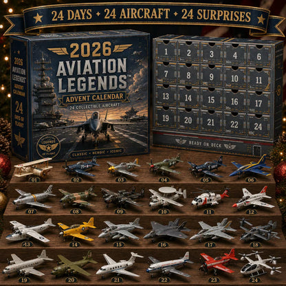 🎄💥2026 Aviation Legends 24-Day 2D Aircraft Advent Calendar – 24 Collectible Airplane Surprises for Aviation Fans