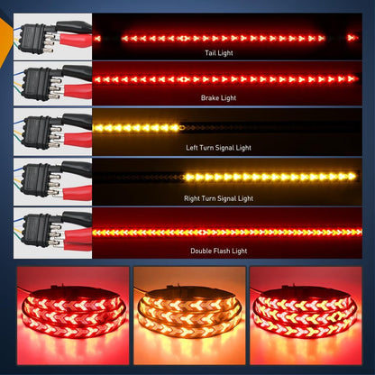 🎁LED Tailgate Lights, Turn Signals And Driving And Reversing Lights