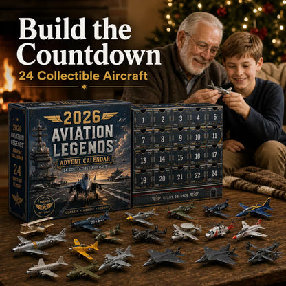 🎄💥2026 Aviation Legends 24-Day 2D Aircraft Advent Calendar – 24 Collectible Airplane Surprises for Aviation Fans