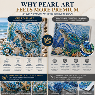 🌊✨ Ocean Theme Pearl Art DIY Kit – Relaxing DIY Craft to Create Stunning Coastal Artwork