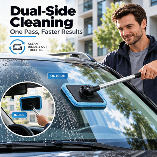 Dual Magnetic Car Windshield Cleaner | Streak-Free Auto Glass Cleaning Kit⭐