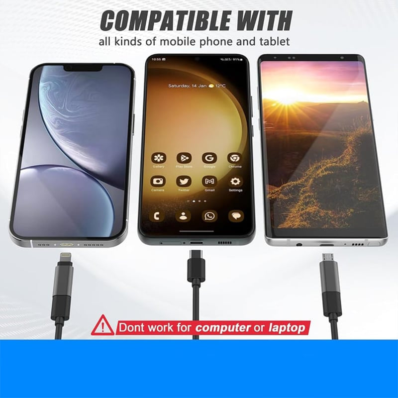 🔎 Plug-and-play endoscope camera – Compatible with Android, iPhone and iPad for direct connection