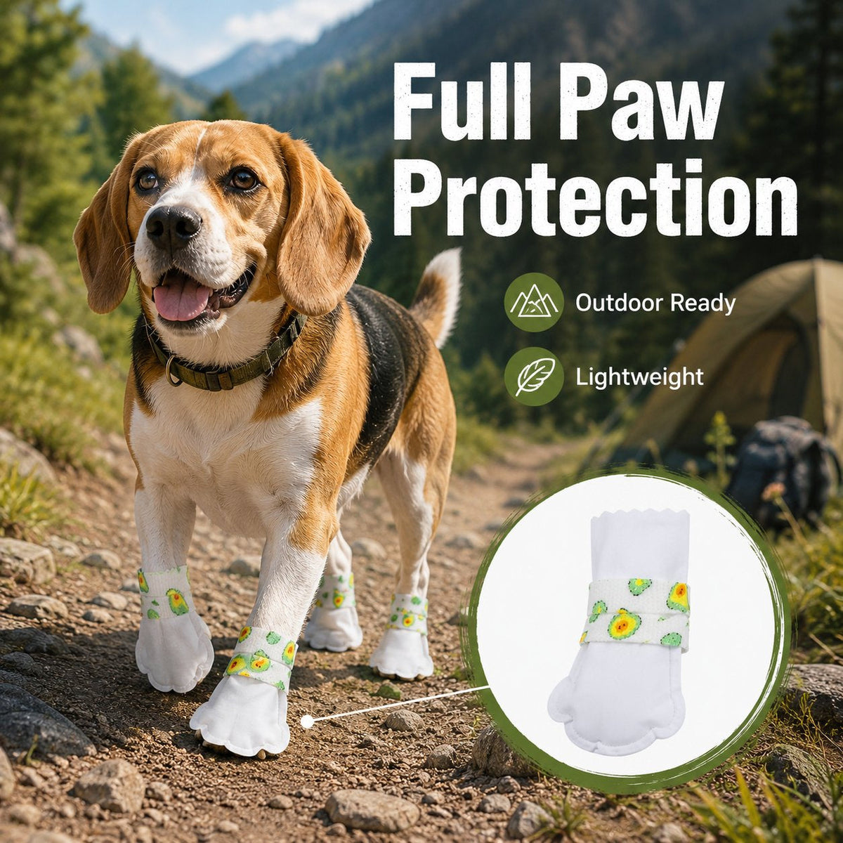 20 Pieces Waterproof Non-Reusable Dog Booties, Suitable accessory for outdoor dog walking activities