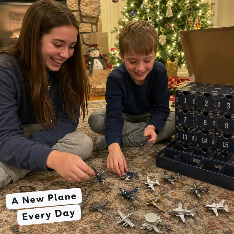 🎄💥2026 Aviation Legends 24-Day 2D Aircraft Advent Calendar – 24 Collectible Airplane Surprises for Aviation Fans