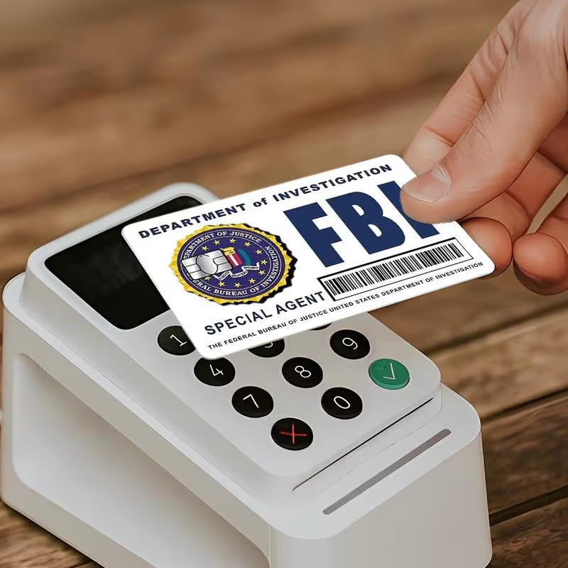 🔥Secret Agent Card Skins Kit: FBI/ICE Designs • Cosplay & Gift Stickers