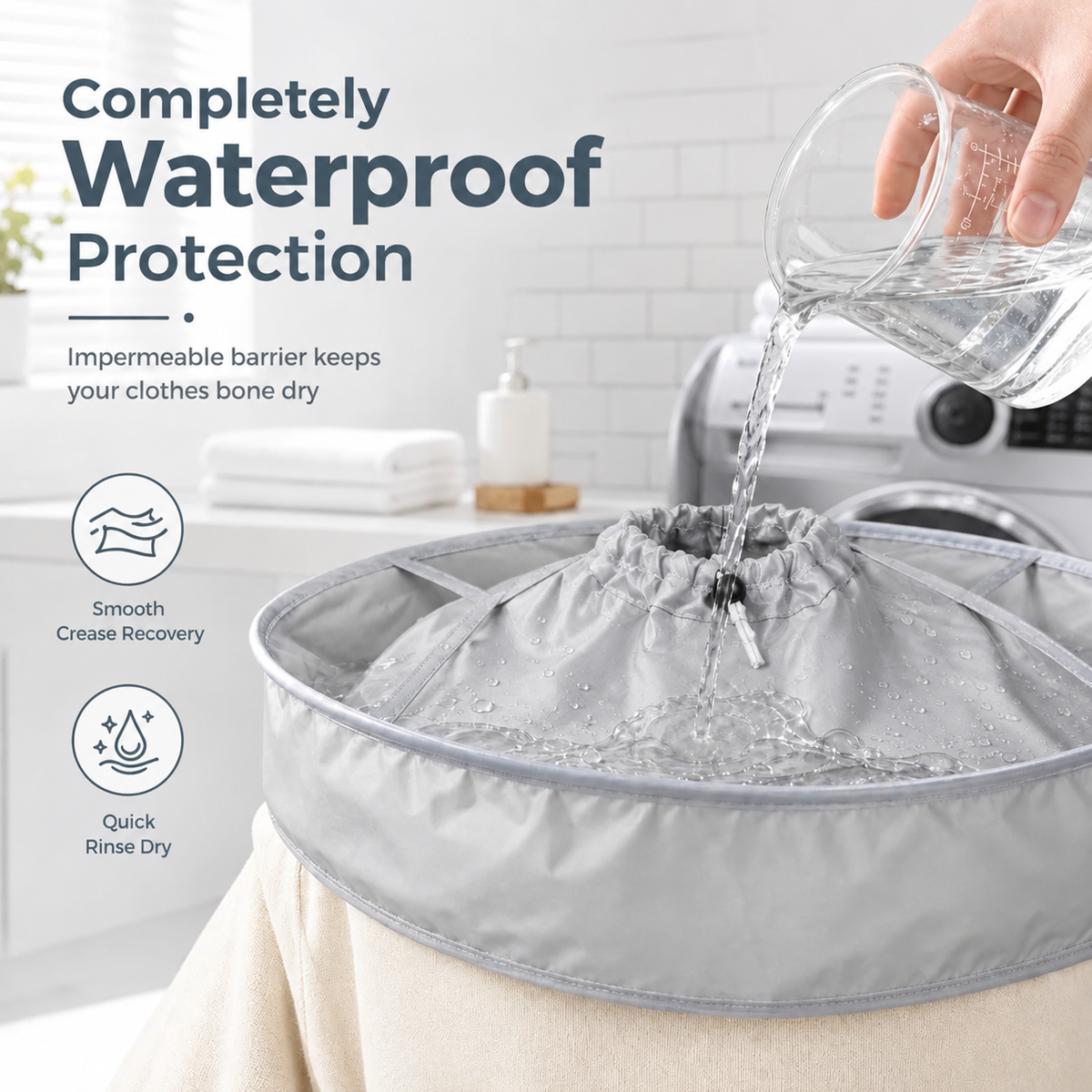 ✂️🧹 Hair Cutting Cape with Catcher – built-in groove traps clippings, no mess on clothes or floors. Waterproof, non-static, folds flat. Perfect for home trims & kids' cuts! 💇✅
