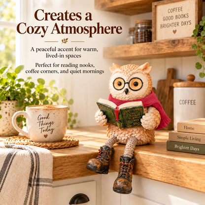 🦉 Cute ornamental figure of a reading owl