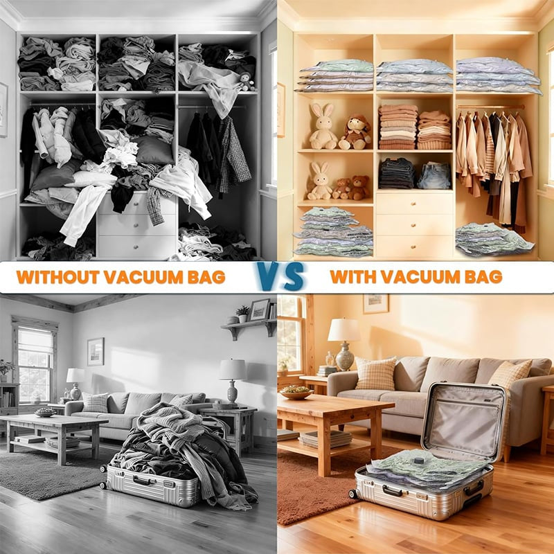 🎁Cordless Travel Vacuum Storage Compression Bag Set