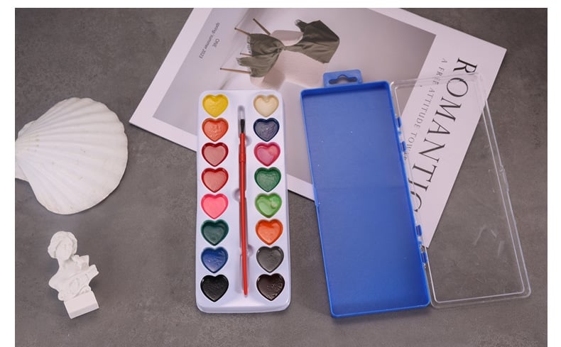 💖🎨Mini Watercolor Paint Set for Valentine's Day | Romantic Art Gift