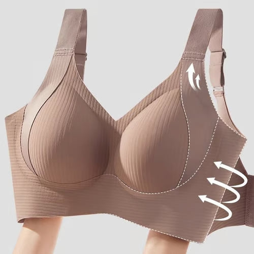 🔥Women's Ribbed Push Up Adjustable Wireless Bra
