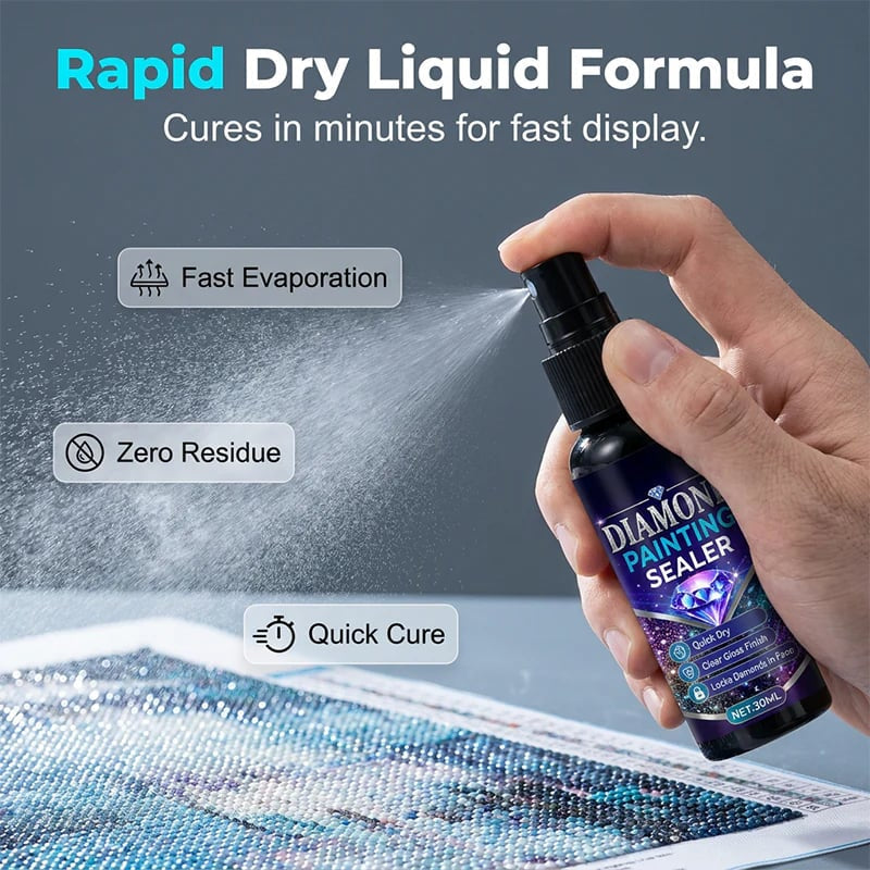 💎✨ Diamond Art Sealer Spray – Locks Beads, Glossy Finish, Fast‑Drying &amp; Long‑Lasting
