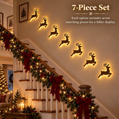 🎄Light‑Up Christmas Wall Decor, 7‑Piece Decoration Set, 6 Design Options