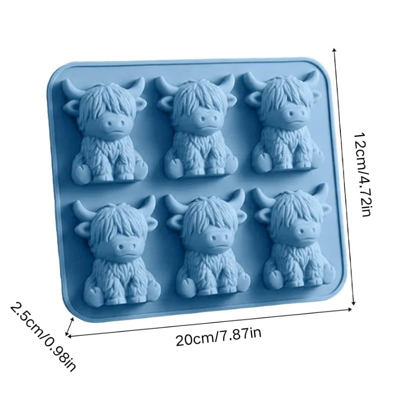 Highland Cow Silicone Ice Cube Tray