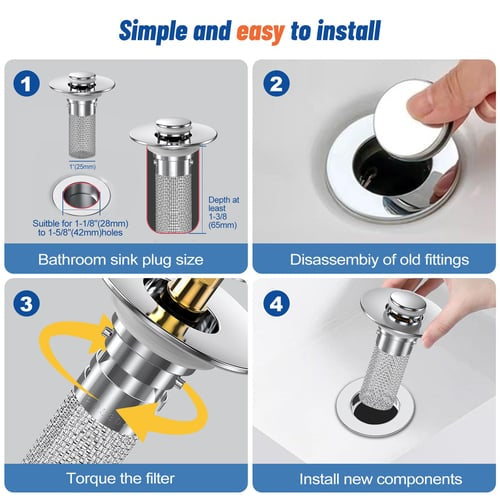 🔥Universal 2-in-1 Pop-Up Drain Stopper