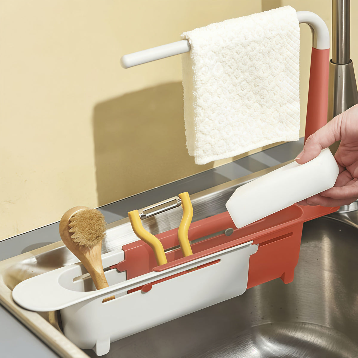 Telescopic Sink Storage Rack✨