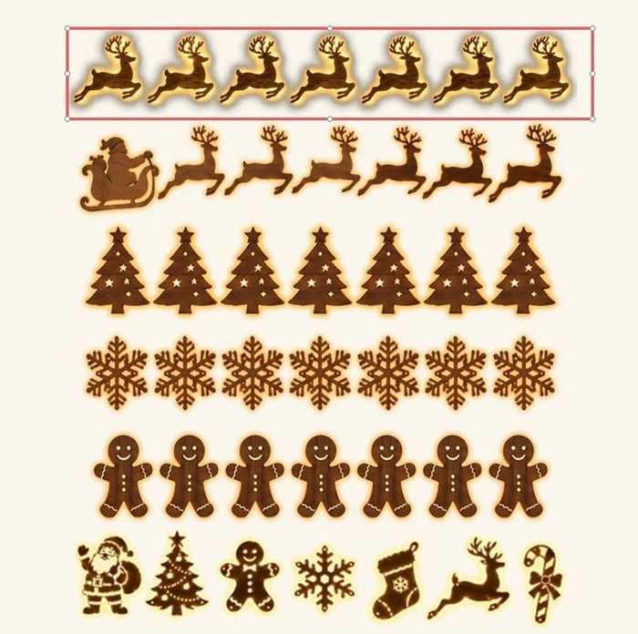🎄Light‑Up Christmas Wall Decor, 7‑Piece Decoration Set, 6 Design Options