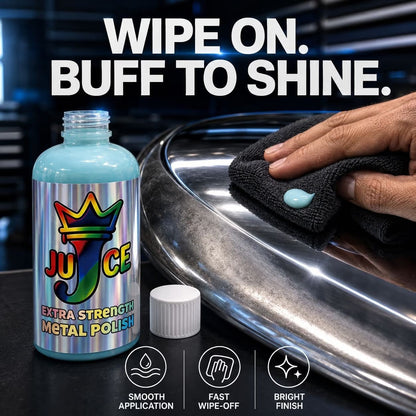 🚗All-in-one Metal Polish Kit – 16oz High-Performance Cleaner with Microfiber & Denim Rags