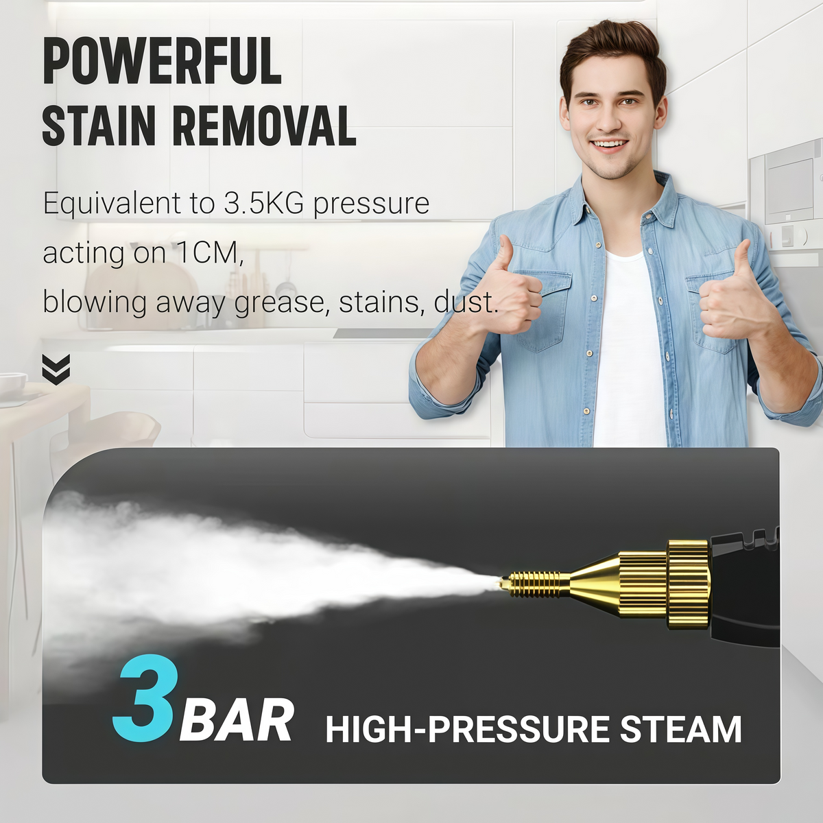 🔥2500W Handheld High-Temperature Pressurized Steam Cleaner