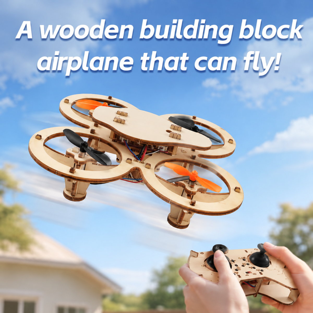 Wooden Drone DIY Assembly Kit