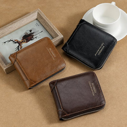 Men’s Full-Zip Calf Leather Pocket Organizer