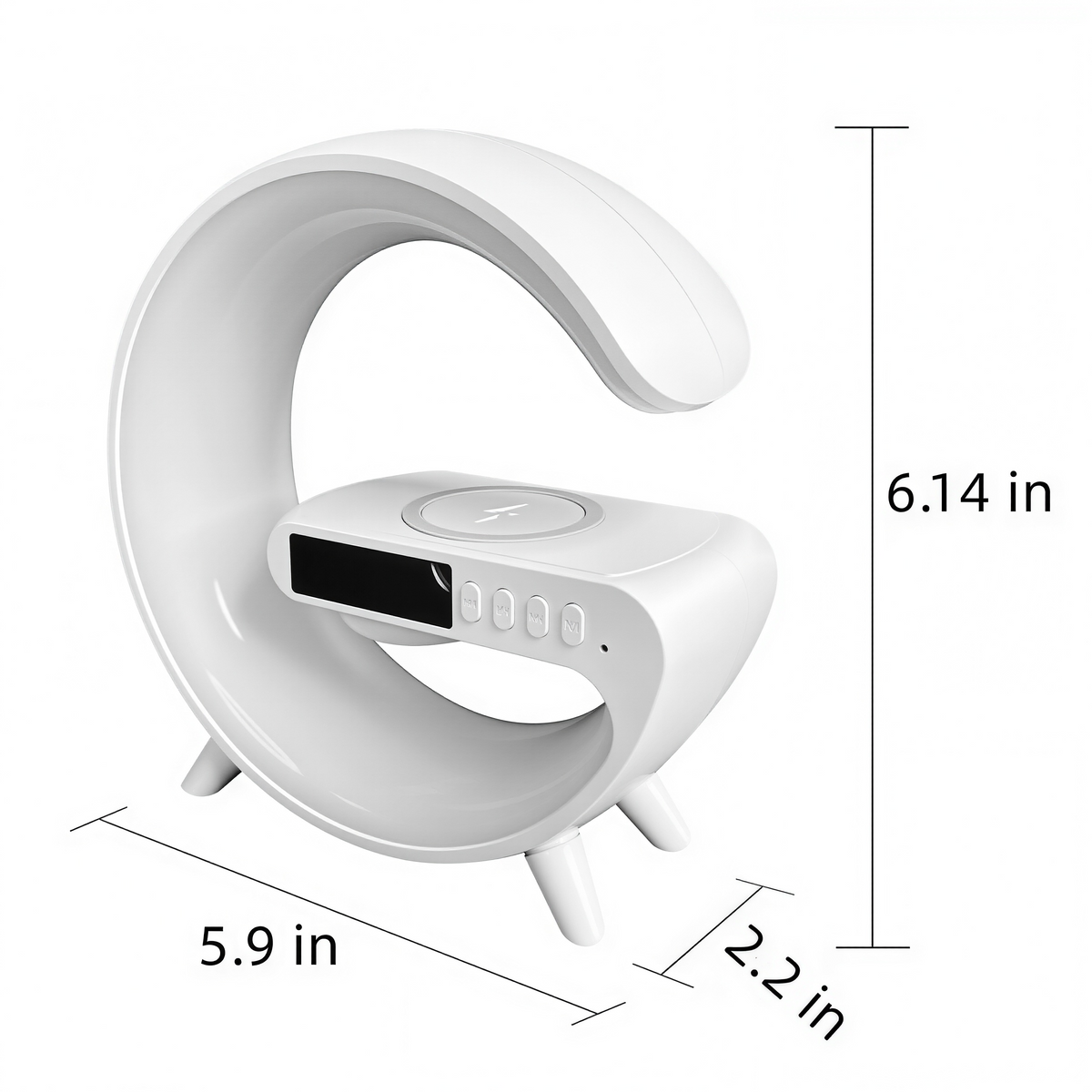 🔥Multifunctional Bluetooth Speaker-Colorful Atmosphere Light Wireless Charging and Clock All-in-one Machine