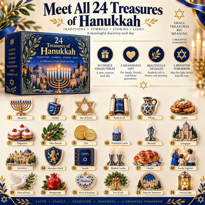 24 Treasures of Hanukkah – Traditions, Symbols & Light Countdown Calendar