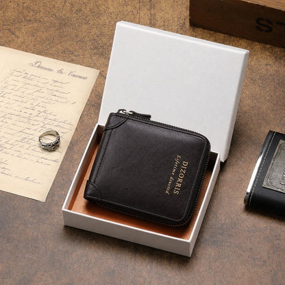 Men’s Full-Zip Calf Leather Pocket Organizer