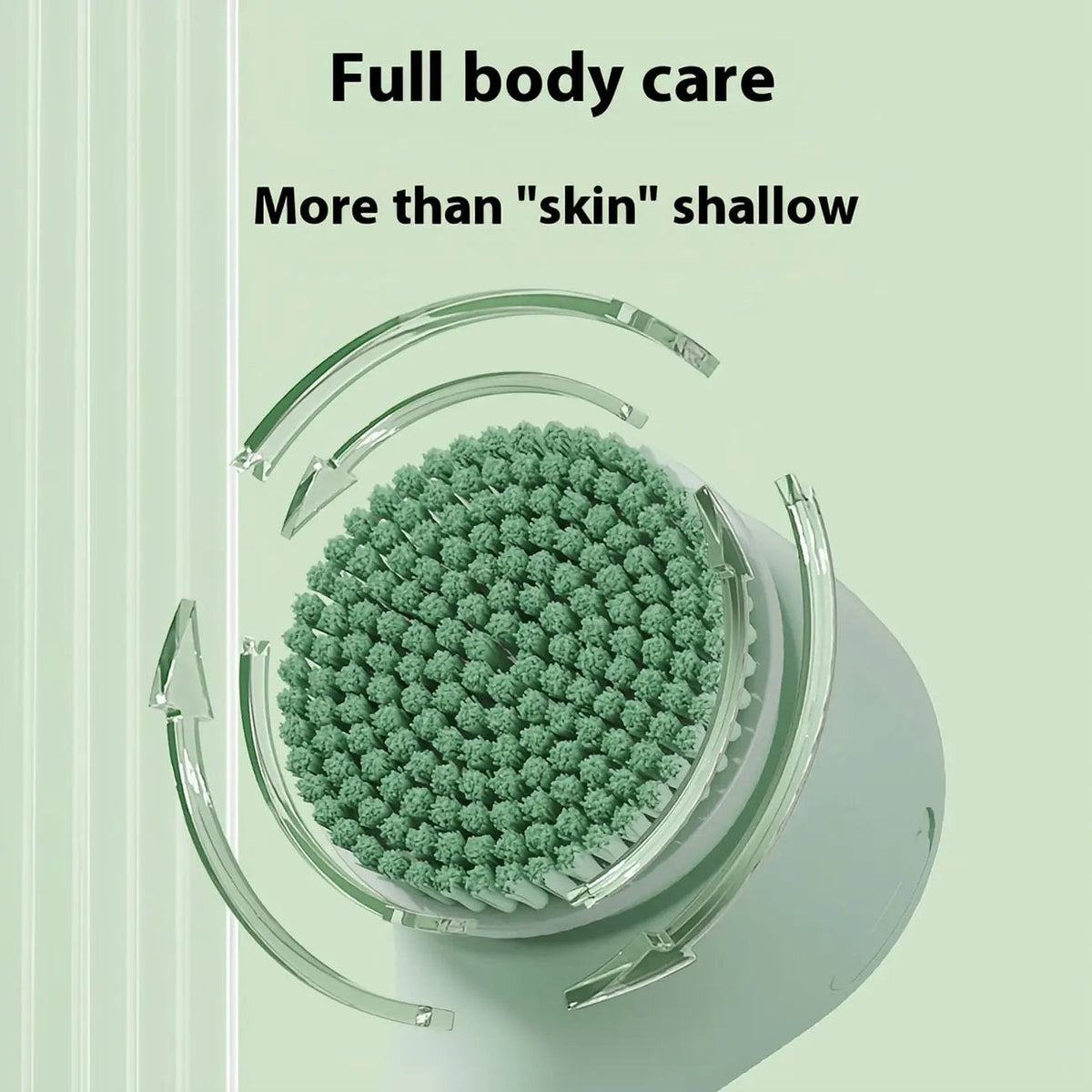 Rechargeable Motorized Electric Shower Back Scrubber - Green