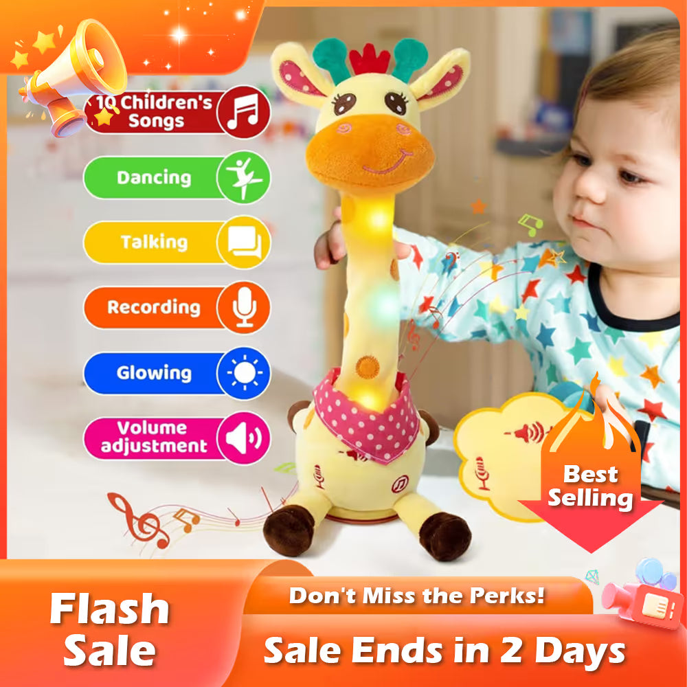🏆Flash Sale⚡ 50K+ SOLD! Almost Gone-💥🎉 Best-Selling Musical Giraffe Toy – Sings, Dances & Repeats What You Say! 🦒🎵🗣️