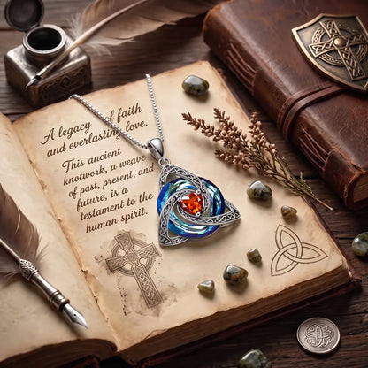 💝Birthstone Celtic Knot Necklace for Women