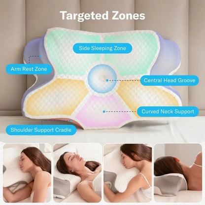 Cervical Pillow for Cozy Sleep，Pillow for Cozy Sleep，Orthopedic Bed Pillow for Side, Back, and Stomach Sleeper