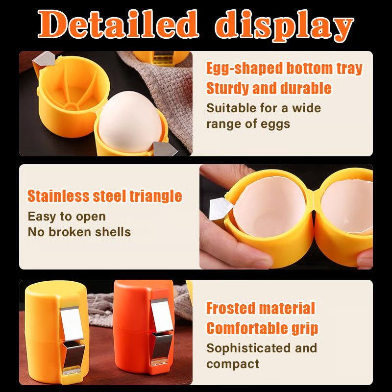 🎊Stainless Steel Egg Opener – Crack, Cut, and Separate Eggs Easily🍳
