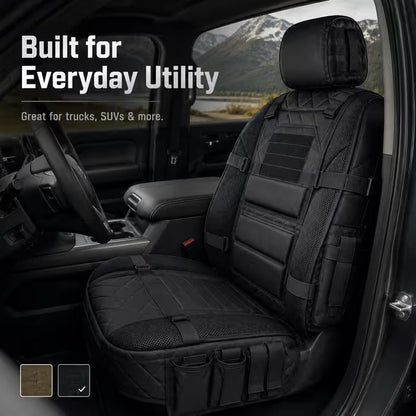 🎖️ Military‑Style Auto Seat Protectors｜Universal Fit Heavy‑Duty Cushion For Long‑Drive Vehicle Owners
