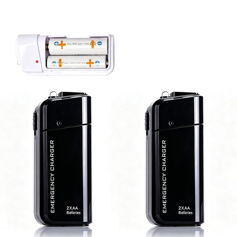 🔋 Emergency Phone Charger – AA Battery Powered USB Backup with LED Flashlight