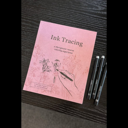 ✍️Beginner-Friendly💕Ink Tracing: A Therapeutic Reverse Coloring Experience (📚Premium Edition | Thick Paper | Easy-Tear, Frame-Ready Pages)